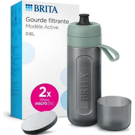 Brita Fill & Go Active darkblue inkl. 2 MicroDisc Wasseraufbereiter und Zubehör (1/3)