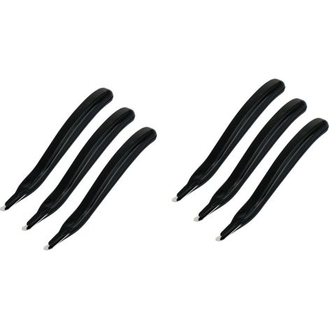 Ouvre-agrafes universel / Outil portable de retrait d'agrafes (lot de 6) — Plastique noir facile à utiliser retire les agrafes sans abîmer le papier (155 mm) (1/5)