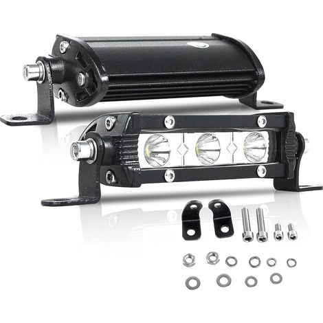13 Pouces 60W Flood Ultra Slim Rangée Unique LED Barre de lumière Faisceau de Point avec Support de Montage pour Tout-Terrain Ranger ATV UTV SUV