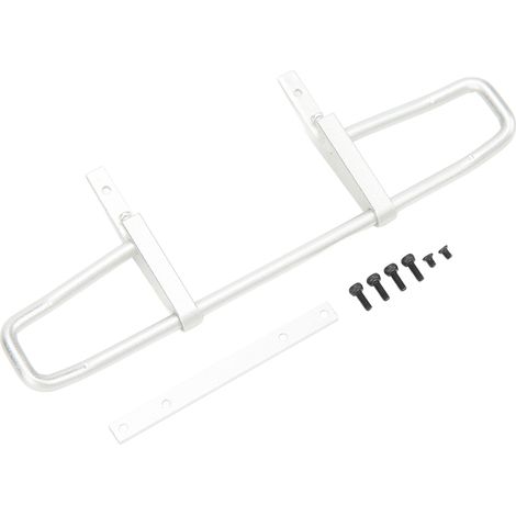 Pare-chocs avant en métal argenté pour voiture télécommandée Unimog P06 (alliage d'aluminium). (1/5)