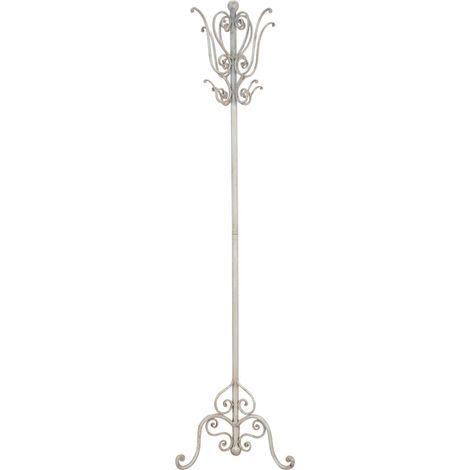Appendiabiti in ferro bianco antico con 12 ganci 175 cm MED05029