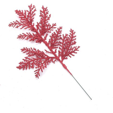 Branches et Feuilles de Pin de Plantes de Simulation, Artificiales Decorativas Para Sala Feuilles de Simulation de Noël Arrangement de Fleurs de Noël (V) (1/5)