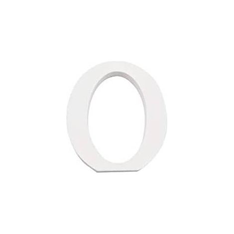 Letra O madera decorativo 11 cm  Blanco (1/3)