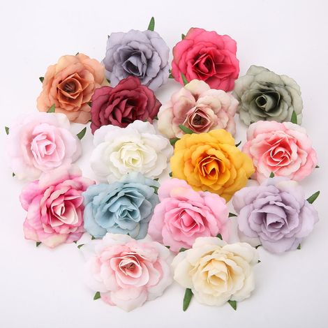 Tete De Fleur Artificielle - Diametre 8 Cm - Pour Decoration Mariage Fete Maison Couronne DIY - Lot De 30 Pieces (1/5)