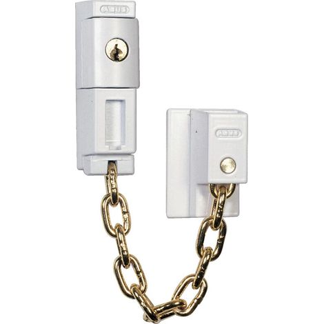 Entrebâilleur à chaine et clé coloris blanc - ABUS
