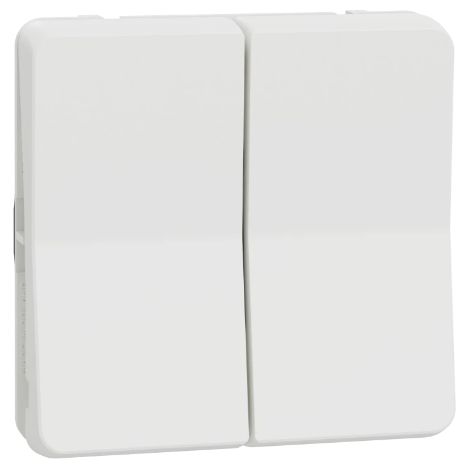 Schneider MUR39022 Double Push-Button Switch IP55 IK07 - Composable - White - Mureva Styl (1/3)