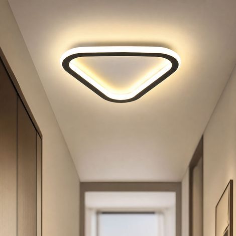 Plafonnier LED 28W design fin 25x23cm, étanche anti-moustiques, 3 températures de couleur, idéal couloir entrée balcon (1/4)