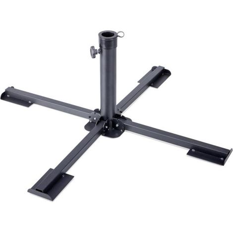 Folding steel umbrella stand  Powder-coated steel umbrella frame, suitable for gardens, patios and balconies, compatible with various umbrella poles (1/5)