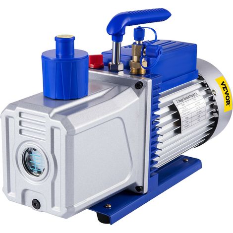 Pompe à Vide Climatisation 10CFM 1HP, Pompe à Vide Réfrigération HVAC à 2 Étages 2000tr/min, Anti-Reflux Huile Capacité 600ml pour Climatiseur, Clim Voiture Automobile Réfrigérateur Industrielle (1/5)