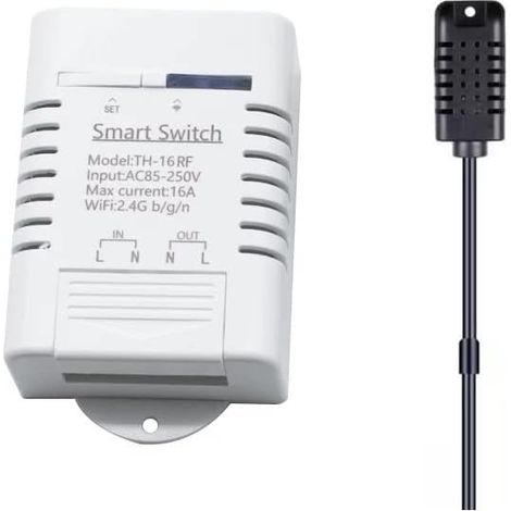 16A Interrupteur Intelligent avec capteur de température et d'humidité, contrôleur de Thermostat WiFi (température et humidité) (1/5)