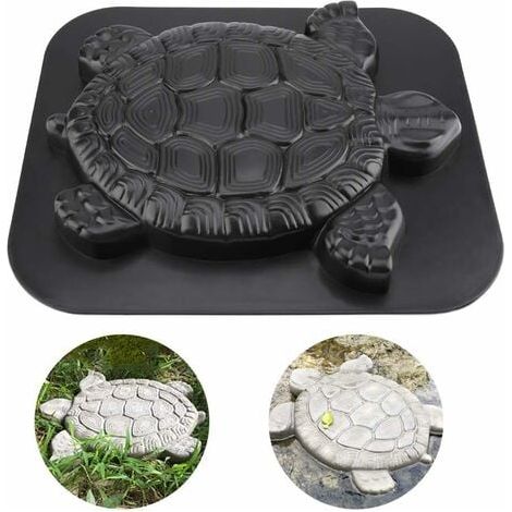 Schildkröten-Pflasterform aus Kunststoff, mittelgroße Betonpflastersteine, für Gartenwege, Gehwege, Trittsteine (15,74 × 13,39 × 1,50 Zoll) (1/5)