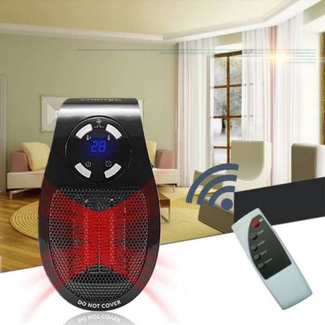 Radiateur Soufflant Compact pour Bureaux et Tables - CODREAM - Chauffage d’appoint 500W - Noir (1/4)