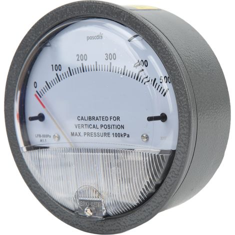 Differenzdruckmessgerät mit Skala, hohe Genauigkeit, 1/8 Zoll NPT, Aluminium, für Elektronik (1/5)