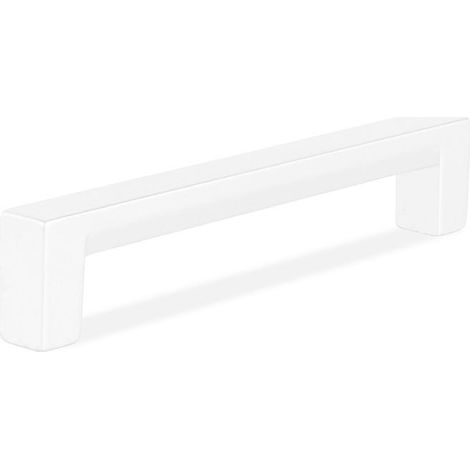 tirador zamak modelo olano l104 c96 ral9006 , blanco y negro mate acabado blanco mate