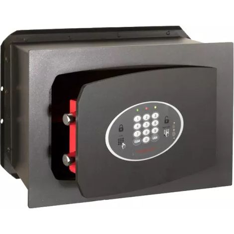 TECHNOSAFE - Coffre-fort à emmurer à combinaison électronique digitale motorisée, 2 pênes, 14L, 27x39x20 cm