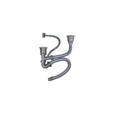Kit vidange évier universel double tuyau de vidange rapide, compatible multi modèles, facile à installer (1/5)