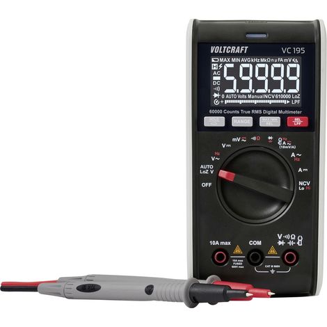 VOLTCRAFT VC195 Multimètre numérique CAT III 600 V Affichage (nombre de points): 60000
