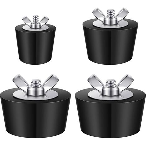 4-Pack-3-Größen-Pool-Stecker-Pool-Skimmer-Stecker, Pool-Überwinterungs-Stecker-Stecker-Pool-Stecker mit Edelstahlschraube für Inground-Pool über dem Boden-Pool (1 Zoll, 1.5 Zoll, 2 Zoll)