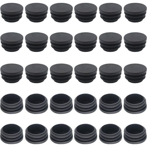 25-mm-Stuhlbeinkappen, 50 Stück, runde Rohrendkappen, runde Rohrendkappen, runde Einsatzendkappen, Stuhlbeinkappen, Pfostenkappen (1/5)