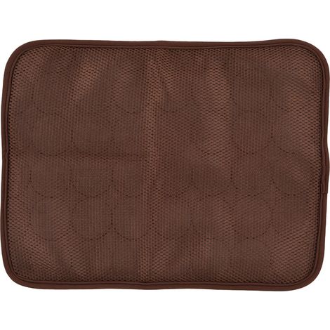 Tapis rafraîchissant pour chien et chat, sûr non toxique, pliable, matelas auto-refroidissant pour lit canapé voiture, marron (1/5)