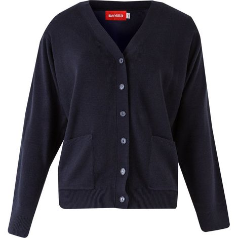 Chaqueta Punto Fino Mujer Azul Marino M