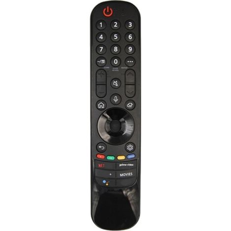 Télécommande Smart TV MR21GA compatible avec AKB76036509/43NANO75, reconnaissance vocale avancée, pointeur de précision, noire, 1 unité