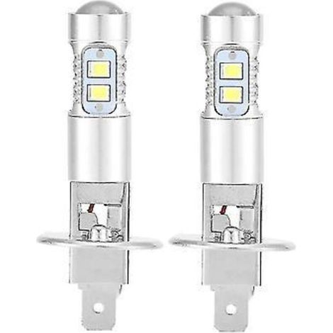 Ampoules de phares, 2 ampoules LED H1 6000K ultra-lumineuses 100W pour feux de brouillard et feux de jour de voiture (1/5)