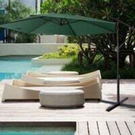 Housse de parasol de rechange 8 nervures 3M Tissu de remplacement imperméable et résistant aux UV Vert (1/5)