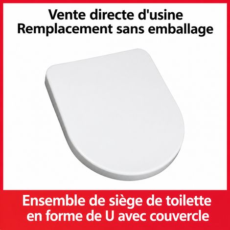 Abattant de WC en plastique PP avec frein de chute adapté pour abattant TOTC384 50 × 30 × 0,5 cm 300 g – Livraison gratuite (1/5)