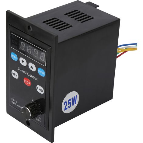 Variateur de vitesse numérique intelligent UX-52 220VAC pour moteur monophasé, régulateur de puissance 25W, contrôleur de vitesse moteur à affichage digital (1/5)