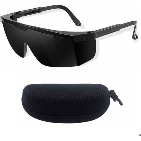 Lunettes de sécurité laser, lunettes avec étui à lunettes, lunettes de sécurité laser pour épilation laser et UV,