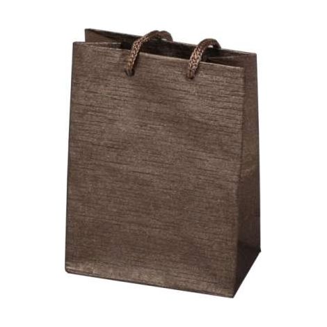 Piccola borsa regalo marrone 12 x 9 x 5 (1/2)