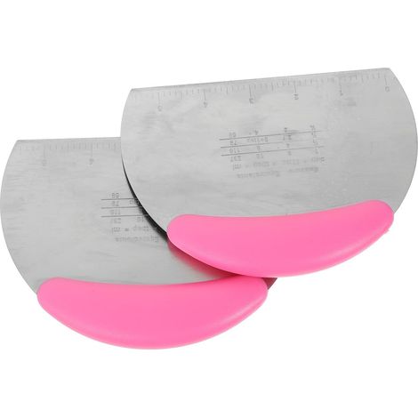 Grattoirs à beurre en acier inoxydable, lot 2 pièces rose, ustensiles de pâtisserie résistants, adaptés pour barbecue intérieur et préparation culinaire (1/5)