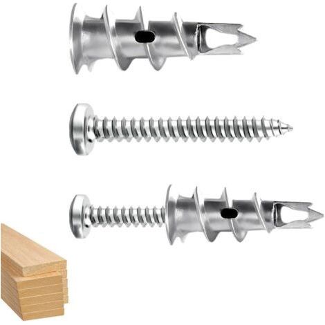 40-teiliges Placoplatre-Metallverankerungsset – 20 Dübel und 20 Schrauben – Verschleiß- und witterungsbeständig – Schnelle Befestigung in Beton und Mauerwerk (1/5)
