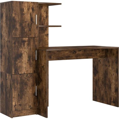 Maison Exclusive - Schreibtisch 2 pcs Geräucherte Eiche