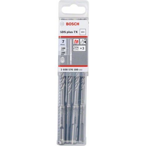 Bosch 2608576180 Broca para martillos perforadores SDS Plus 7X 7x100x165mm 10 uds