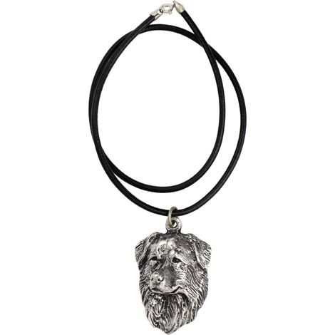 Perro pastor holandés II - collar para perros, colgante bañado en plata para amantes de los perros, joyería única de Art-Dog (1/4)