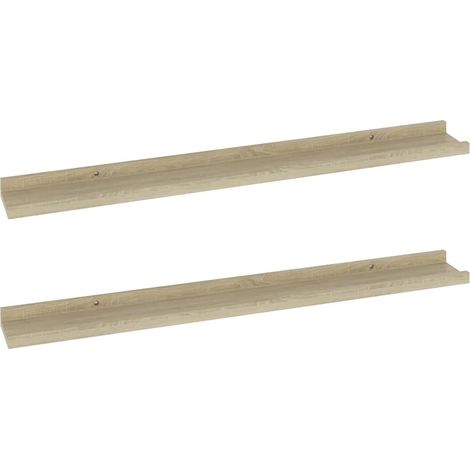 Maison Exclusive - Wandregale 2 Stk. Sonoma-Eiche 80 x 9 x 3 cm