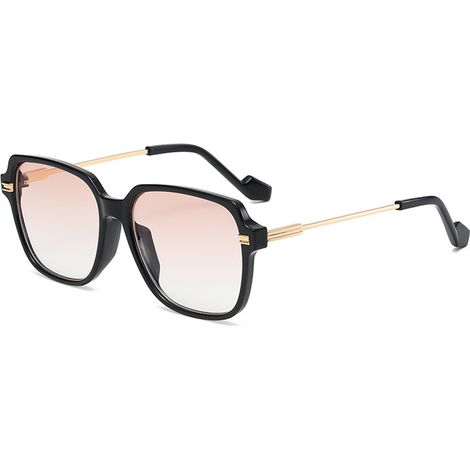 1 paire Lunettes carrées anti-lumière bleue, verres plats en polycarbonate et monture métallique, design épuré, pour usage quotidien devant écrans (1/5)