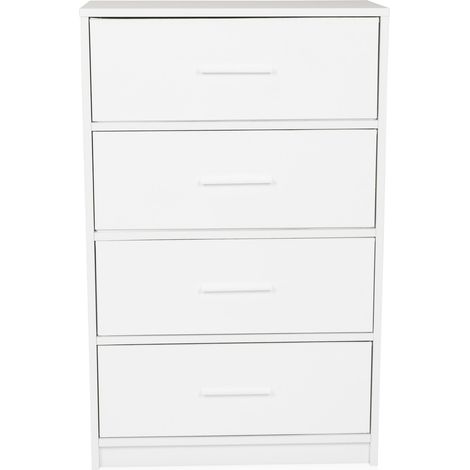 Commode ESTORIA 58x30x91cm 4 compartiments blanc hjh LIVING (1/5)
