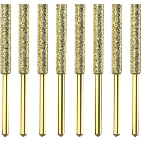 Affûteur diamanté haute dureté pour tronçonneuse électrique, lot de 8. (1/5)