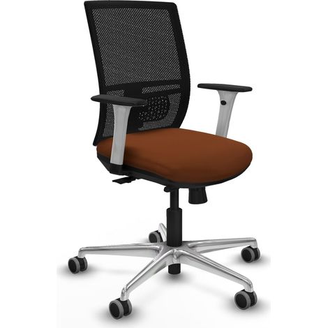Chaise de bureau piqueras y crespo Yunquera marron cuir synthétique (1/2)