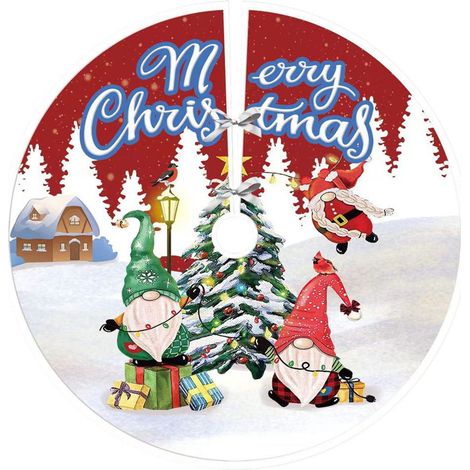 Arbre De Noël - Jupe Pour Arbre De Noël - Diamètre 90 Cm - Tissu - Décoration Intérieure - 1 Pièce (1/5)