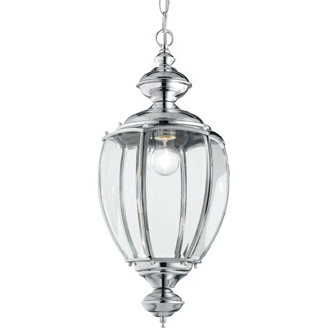 Sospensione Rustica-Country Norma Metallo Cromo 1 Luce E27 (1/3)