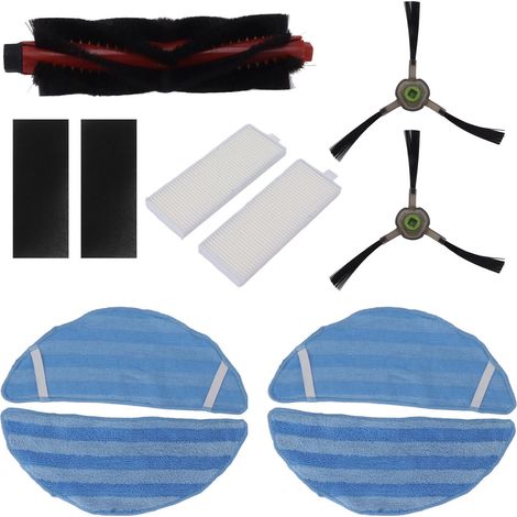 Kit accessoires aspirateur robot Lefant M200 M201 M520M M571 avec brosse centrale latérale filtres HEPA et chiffons (1/5)
