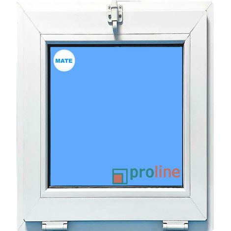Ventana PVC 500X700 Blanca Abatible (Golpete) Vidrio Mate (1/5)