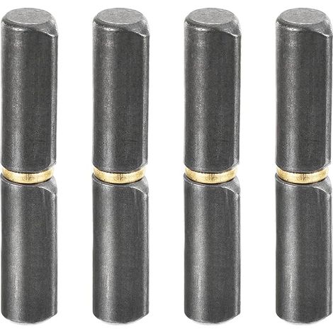 Charnières de Baril à Souder, 2-3/8" x 6/16" (LxD) Acier Carbone Charnières à Baril Détachables Soudables pour Rampe de Remorque de Porte Battante en Métal, 0.24" Broche OD (1/5)