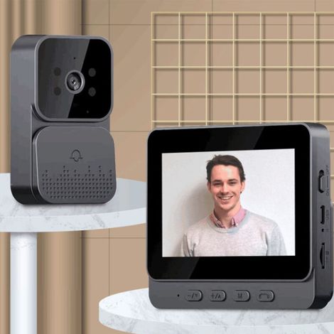 5-MP-Funk-Video-Türklingelkamera – 4,3-Zoll-Bildschirm – 120°-Nachtsicht – Schnelle und einfache Installation – Für Villen und Häuser (1/5)