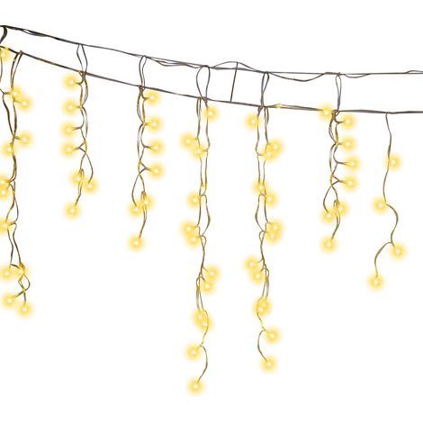 Jiubiaz 15M LED Eisregen Lichterkette Außen Innen Lichtervorhang 600 LEDs Eiszapfen Weihnachtsbeleuchtung 8 Modi Weihnachtsdeko Party Garten Warmweiß (1/5)