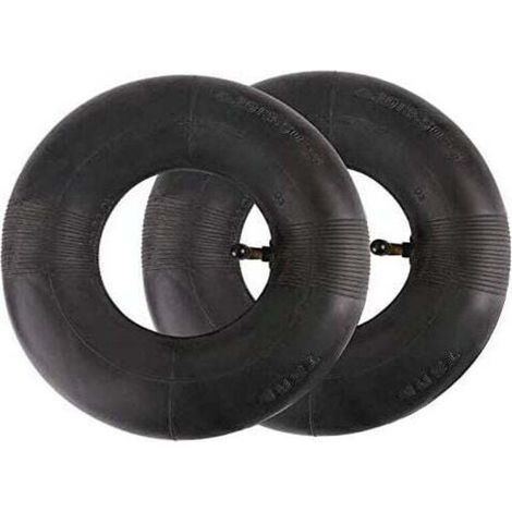 Lot de 2 chambres à air 410/350-6 Micro Tiller 4.10/3.50-6 Coude Pneumatique Machines de jardin pour chariots, chariots de transport, chariots de jardin, tondeuses à gazon (1/4)